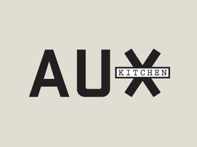 AUX Kitchen commissary identity kitchen logo raleigh
