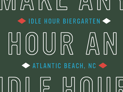 Idle Hour beach bier biergarten branding nc