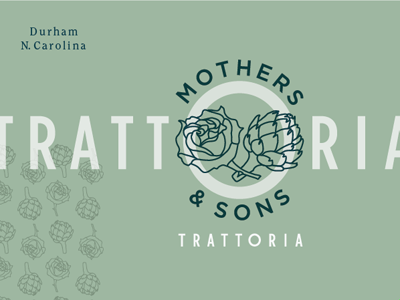Mothers & Sons branding durham logo nc restaurant trattoria