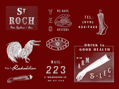 St. Roch Fine Oysters • Bar brand identity logo nc oyster raleigh rlgh sign signage