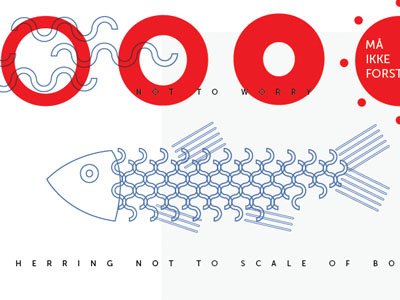 Herring not to scale illustration