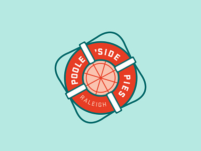 Poole'side Pies identity logo nc pizza raleigh restaurant rlgh