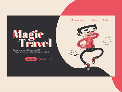 Magic Travel design graphic design illustration procreate ui ux webdesign website