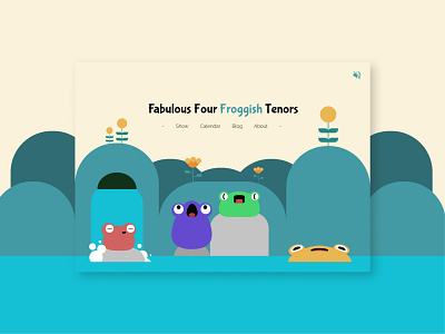 Fabulous Four Froggish Tenors design figma graphic design ui ux vector webdesign website