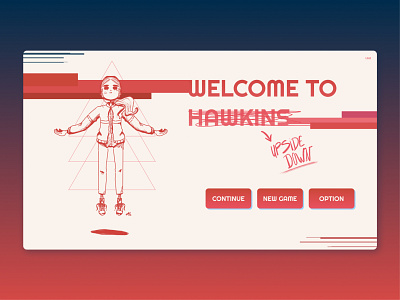 Welcome to Hawkins figma graphic design illustration interface netflix procreate serie stranger things ui video game webdesign website