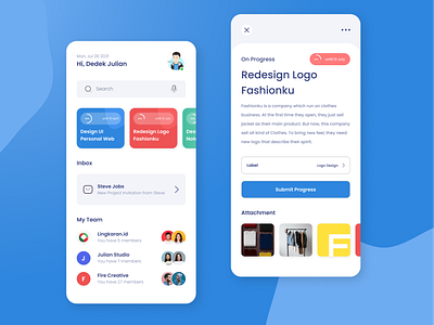 Project Management Mobile App UI android app app design figma figma design flat minimal typography ui ux