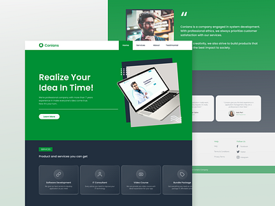 Company Profile Website Landing Page UI bootstrap branding company company profile design figma figma design landing page minimal minimalist tailwilnd ui user interface ux website