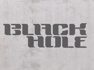 Black Hole Display Typeface blackletter cyber punk digital display display typeface futuristic sketch stencil typeface wip work in process work in progress