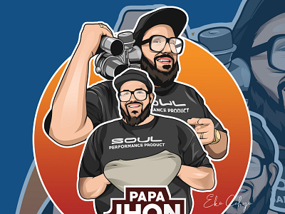 PAPA JHON PIZZA LOGO ILLUSTRATION esportlogo esports gaming logo graphic design illustration logo