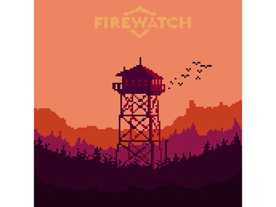 my favourite games in pixelart #1 firewatch gamedesign games graphicdesign illustraion pink pixel pixelart