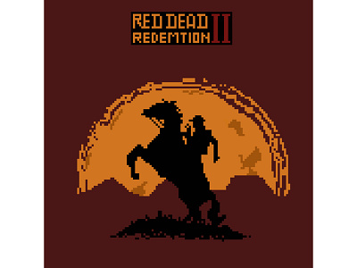 my favourite games in pixelart #2 8bit 8bitart game art games graphicdesign illustration pixel pixelart red reddeadredemtion