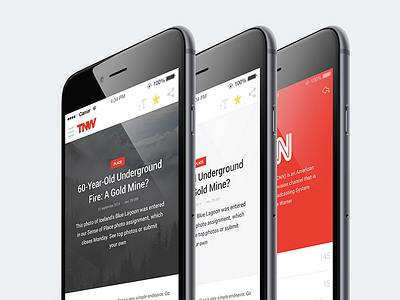 Our team is working on new App adaptive application can flat design flat redesign ios ipad iphone6 mobil news rss tnw