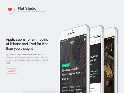 RSS Application for your site application broadcast design flat flat studio flatata ios ipad iphone mobile news rss