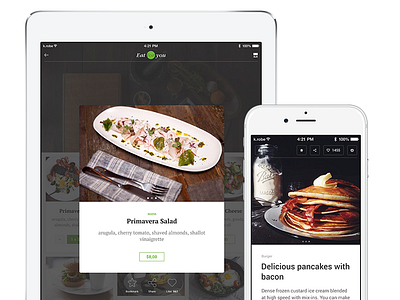 Eat for you application delicious eat eatgomobile flat flatdeisgn food ios ipad iphone ui ux