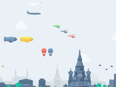 Flatlas Components animation city flat flatlas flatstudio illustration landscape moscow russia ui ux vector