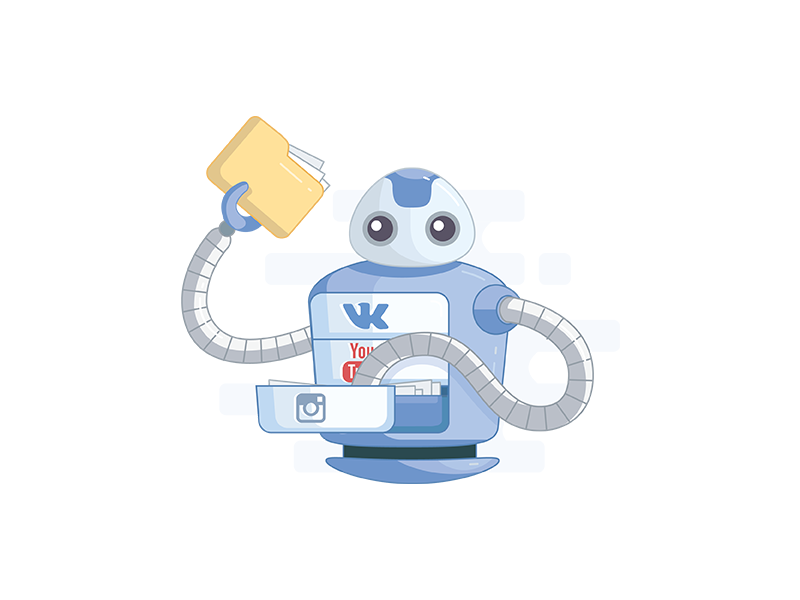 Lovely Robo by Flatstudio fb grade illustration mail robo robot social vk vkmix vkontakte youtube