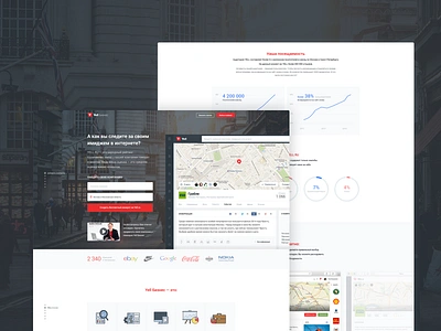 Yell Business business corp feedback flatstudio landing map mc ui ux yell