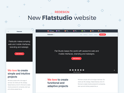 Flatstudio new website contact flat flatstudio order portfolio slider ui ux web website