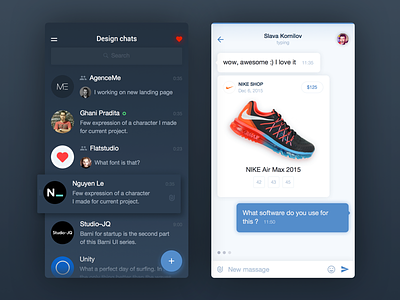 Design chat for iPhone app application chat companies creators dialog friends ios message msg ui ux