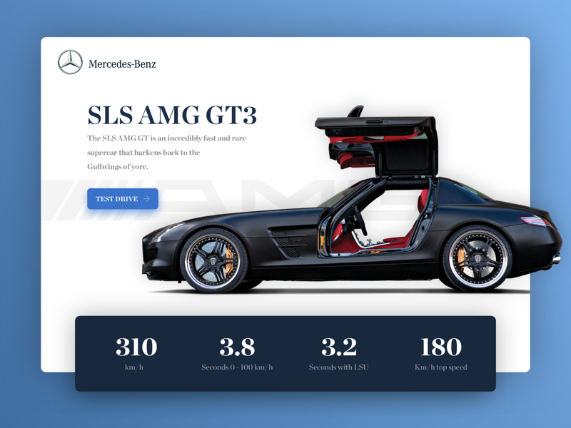 Mercedes AMG amg car cart design flat flatdesign interface mercedes mobile redesign ui web