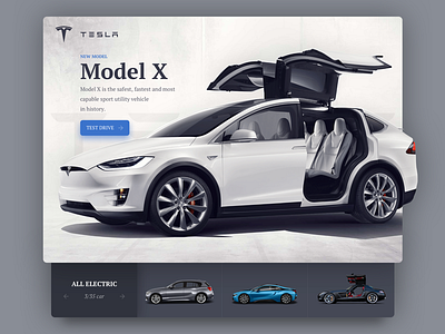 Tesla Model X car cart design flat flatdesign interface mobile model x redesign tesla ui web