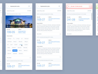Ui for zip codes map by Flatstudio on Dribbble