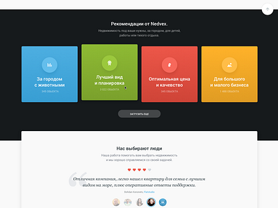 Ui element of Nedvex UI KIT blocks clients colours feedbacks flat material nedvex ui ux