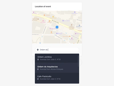 Map location - #6 2do2go afisha event flat lisboa location map place ui ux