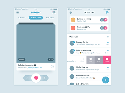 Buddy by Flatstudio app application buddy facebook ios tinder