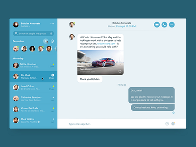 Design chat - v2 app application chat companies creators dialog friends ios message msg ui ux