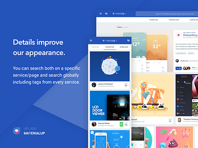 UpLabs - MaterialUp adaptive flat for designers material materialup mobile redesign responsive ui uplabs ux web