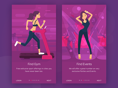 Onboarding Illustration - part 2 2hot2pay girl illustration illustrations ios onboarding tour walktrough welcome
