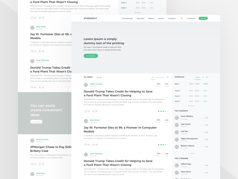 Stormsplit: Wireframes by Flatstudio on Dribbble