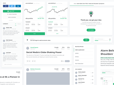 Ui Elements elements financial flat simple stormsplit ui ui kit ux