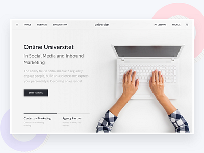 Universitet book flatstudio glossy interface main news online project redesign university