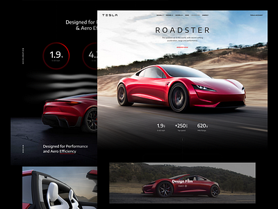 Concept: Tesla Roadster concept electric car flatstudio landing roadster speed tesla
