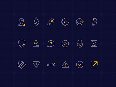 Blockchain Lottery: Icons by Flatstudio on Dribbble