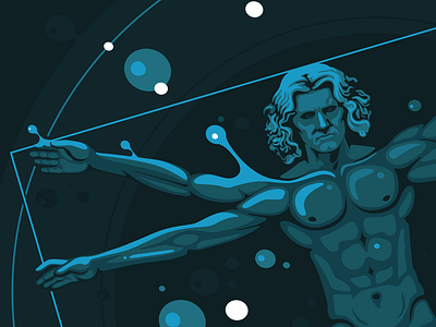 Illustrations: Vitruvian Man redesigned design flat flatstudio graphic illustration vitruvian man