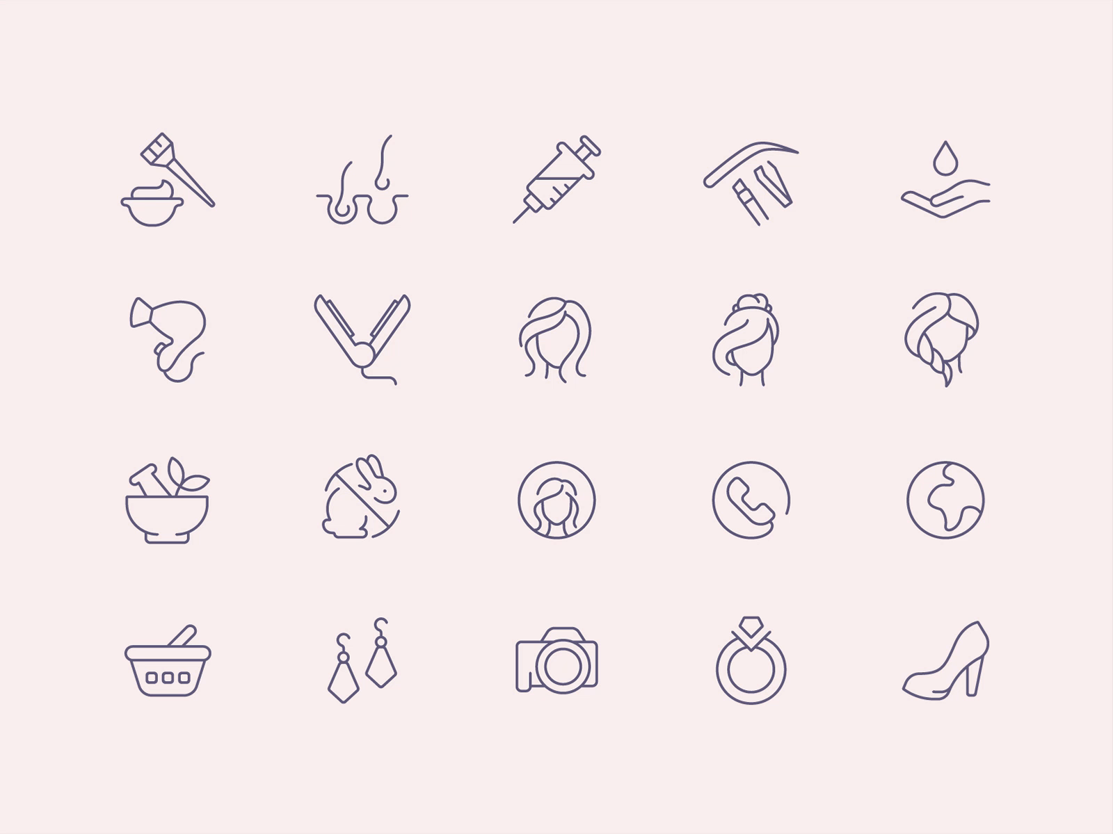 Tender Icons: Beauty by Flatstudio on Dribbble