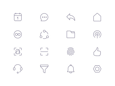 Tender Icons: Interface Vol. 1 app icons icons pack interface ios 13 icons line icons product icons tender icons touch id