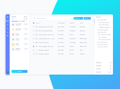 File manager app app cloud app dashboard design file manager files interface minimal product design productdesign storage ui ux web web design webdesign