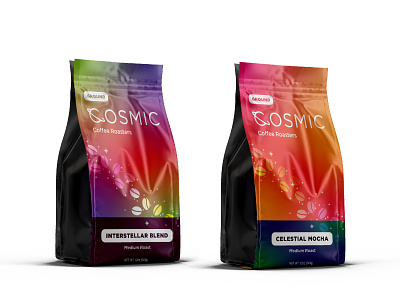 Cosmic Coffee Roasters branding coffee graphicdesign illustration logo space
