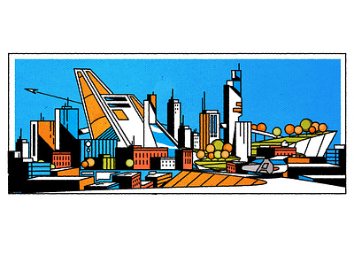 Bright Retro architecture city cityscape design illustration illustrator minimalist skyline texture vector