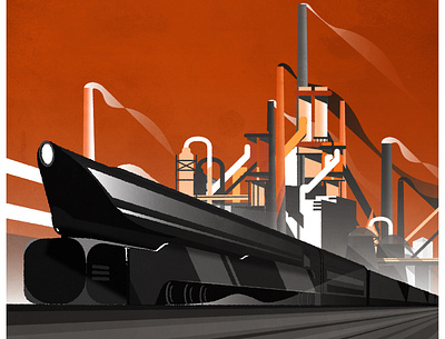 Train Deco art deco design illustration minimalist poster texture train vector