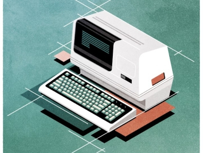 Some more retro computers computers design futurism illustration illustrator industrial minimalist retro technology texture vector