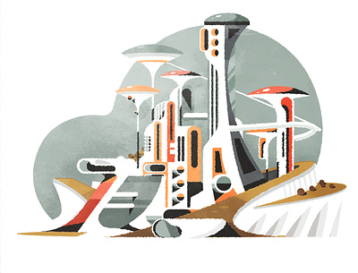 Bubbly City architecture city cityscape design illustration illustrator minimalist skyline texture vector