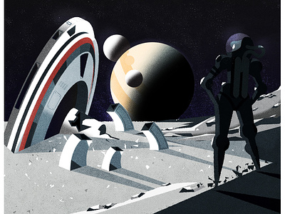 "Found It!" architecture design graphic design illustration illustrator minimalist science fiction texture vector
