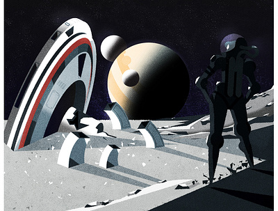 "Found It!" architecture design graphic design illustration illustrator minimalist science fiction texture vector