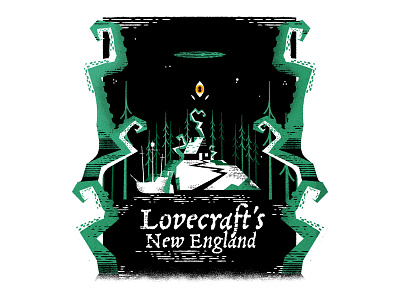 Lovecraft's New England design halloween illustration illustrator logo lovecraft minimalist texture vector