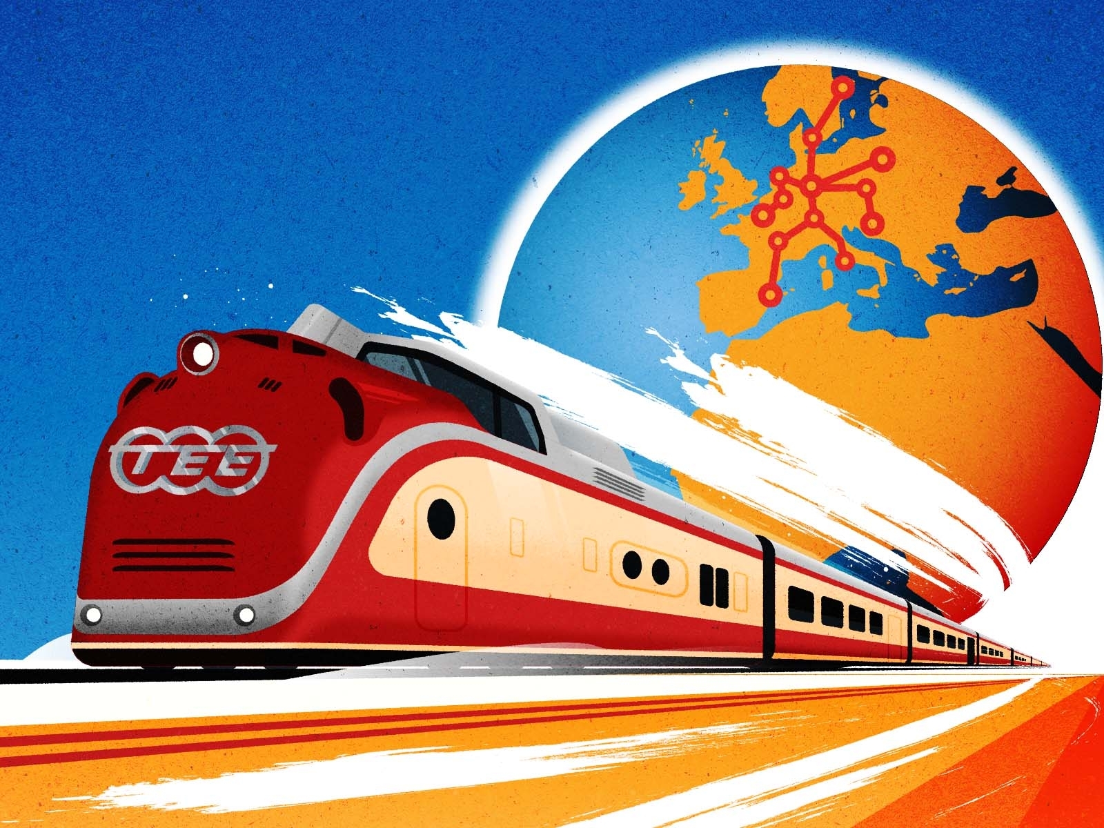 Trans Europe Express  by Ann-Sophie De Steur on Dribbble